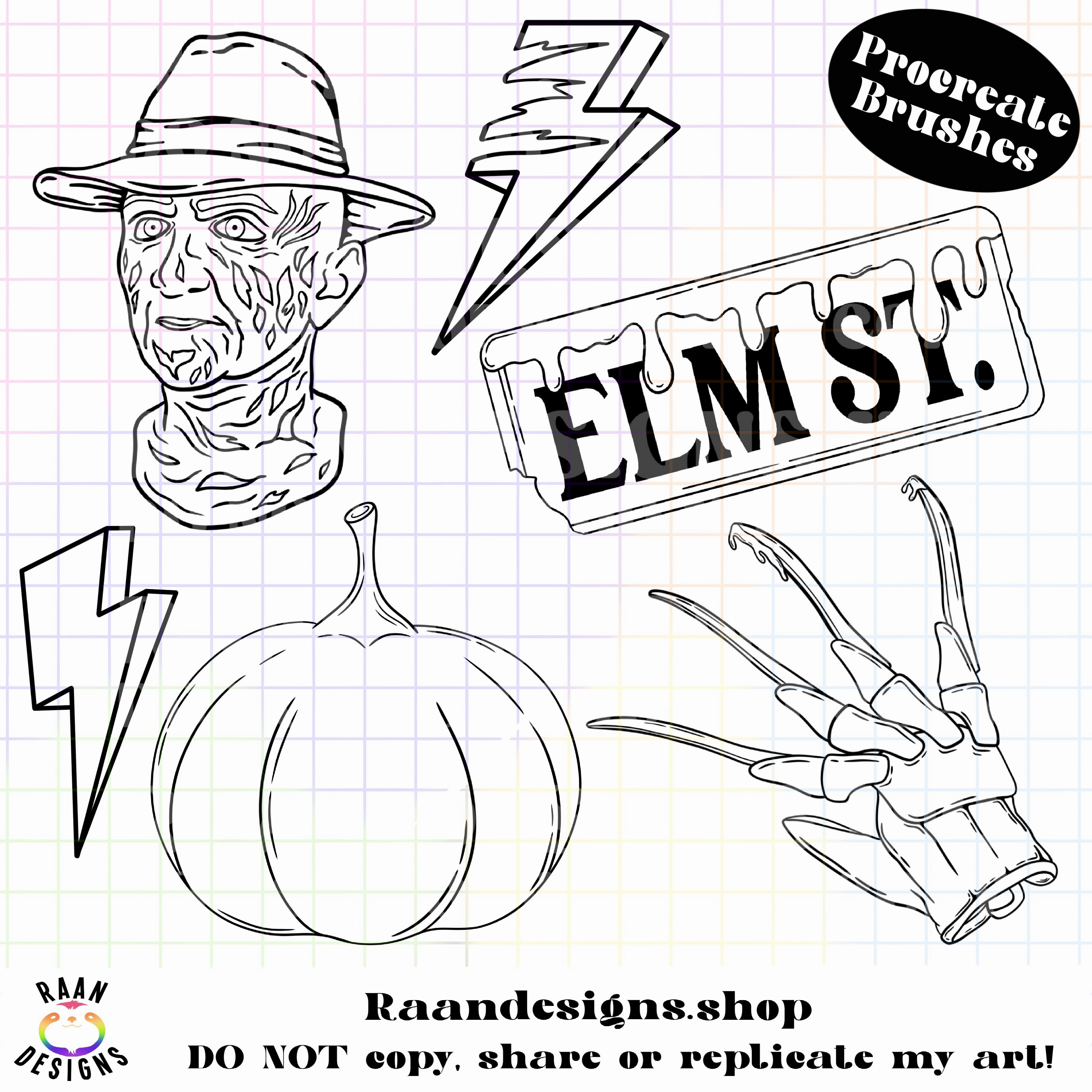 RAAN Freddy Brushset- 6 Procreate Stamp Set
