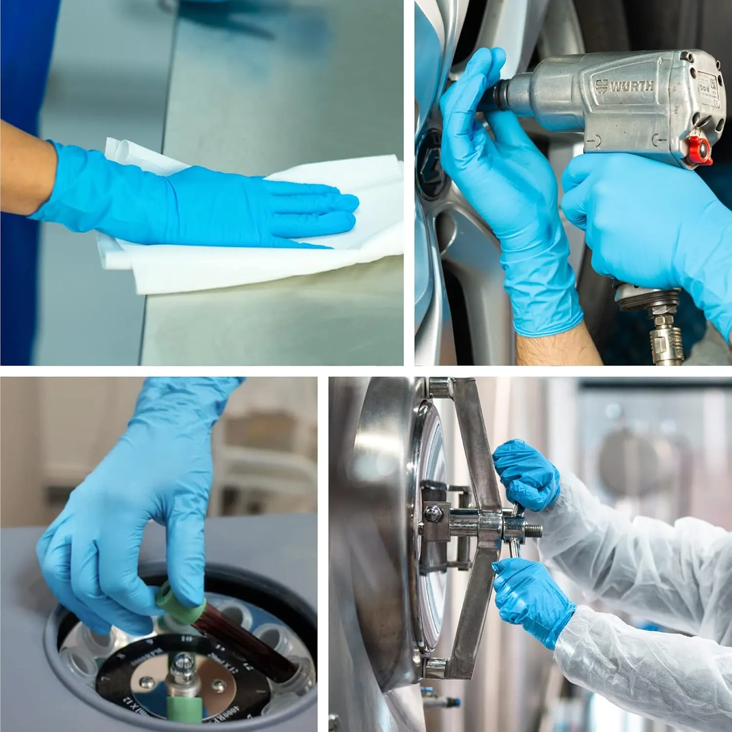 Raxwell Disposable Extended Cuff Nitrile Gloves | Heavy Duty Long Nitrile Gloves 8.5mil Disposable Latex Free Cleaning Gloves