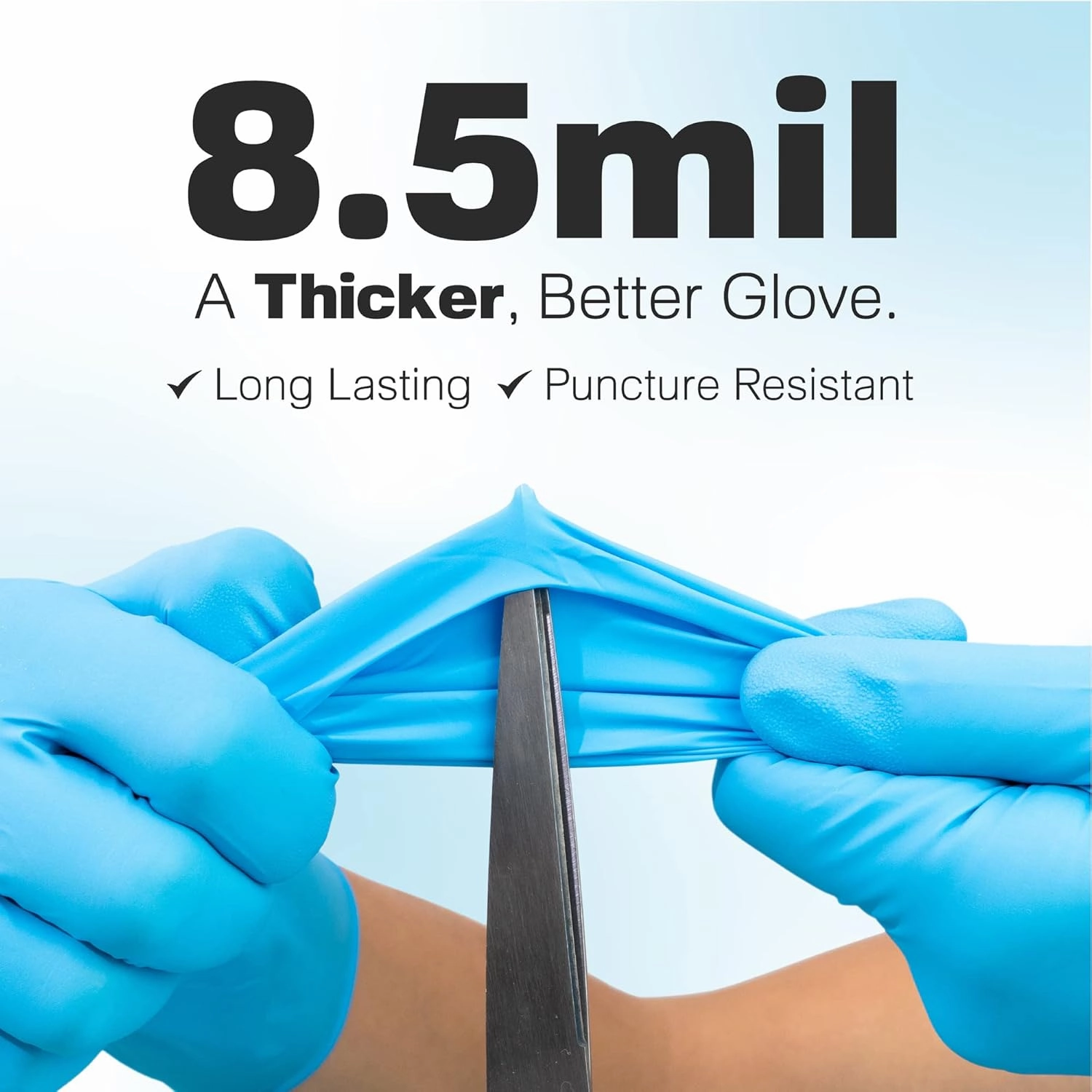 Raxwell Disposable Extended Cuff Nitrile Gloves | Heavy Duty Long Nitrile Gloves 8.5mil Disposable Latex Free Cleaning Gloves