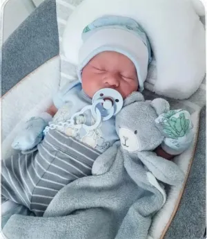 Realistic Reborn Dolls Levi - 18 Inch Lifelike Sleeping Baby Boy That Look Real Soft Cloth Body Newborn Baby Dolls Poseable Advanced Painted with Gift Box Set for Kids Age 3 