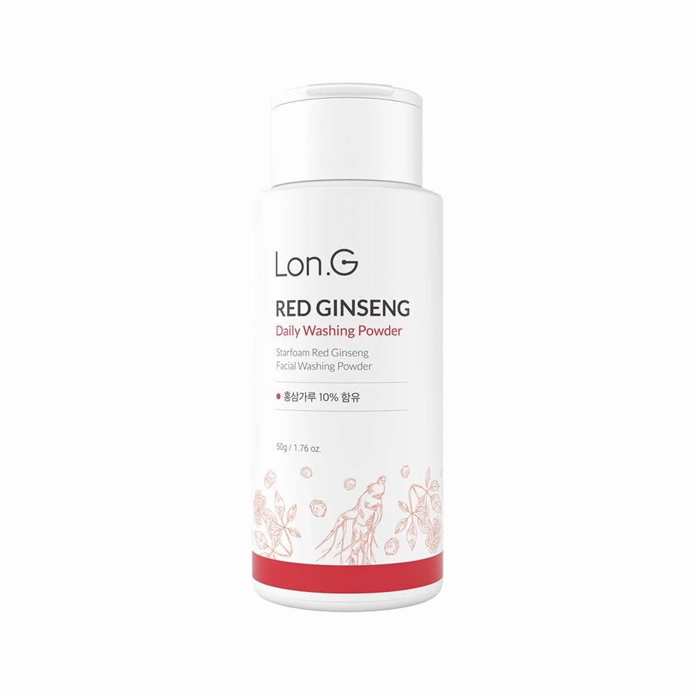 Red Ginseng Enzyme Powder Face Wash | Soft Cleanser and Exfoliator for Sensitive Skin, hydrating daily facial cleanser, low pH, blackhead removal, Ultra- Fine, Korean Skincare, 50g 1.76 oz.