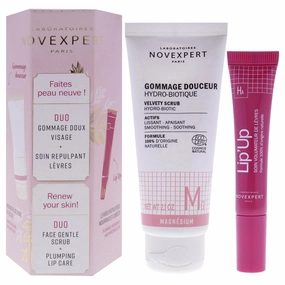Renew You Skin Duo for Women - 2 Pc 2.1oz Hydro-Biotic Gentle Scrub, 0.27oz Plumping Lip Care