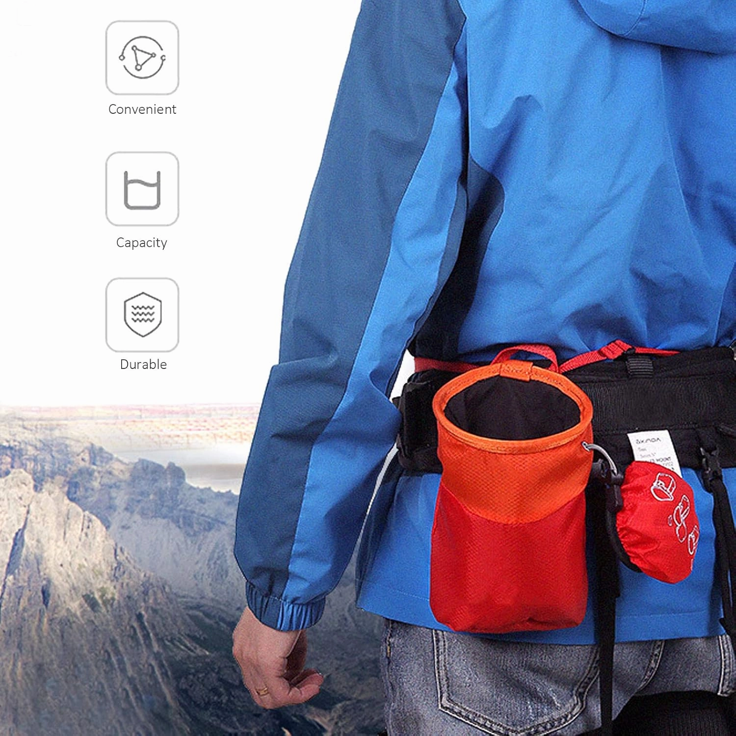 Rock Climbing Magnesium Powder Chalk Bag Outdoor Mountaineering Antiskid Equipment