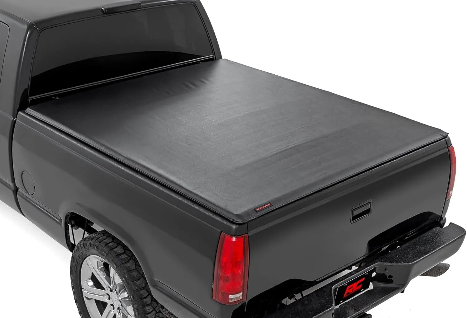 Rough Country Soft Roll Up Truck Bed Tonneau Cover for Chevy Silverado & GMC Sierra 1500 (1988-2007) - Fits 6'7 (79") Bed, Weatherproof Bed Cover