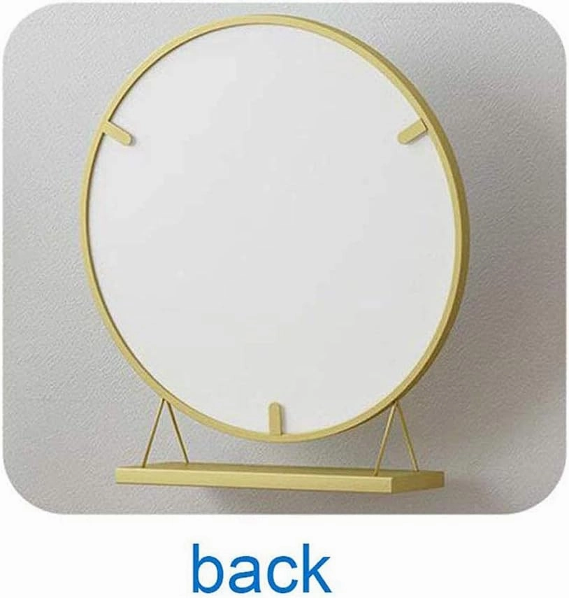 Round Makeup Cosmetic Mirror for Bathroom or Bedroom Table Top Portable Glass Mirror Stand with Base