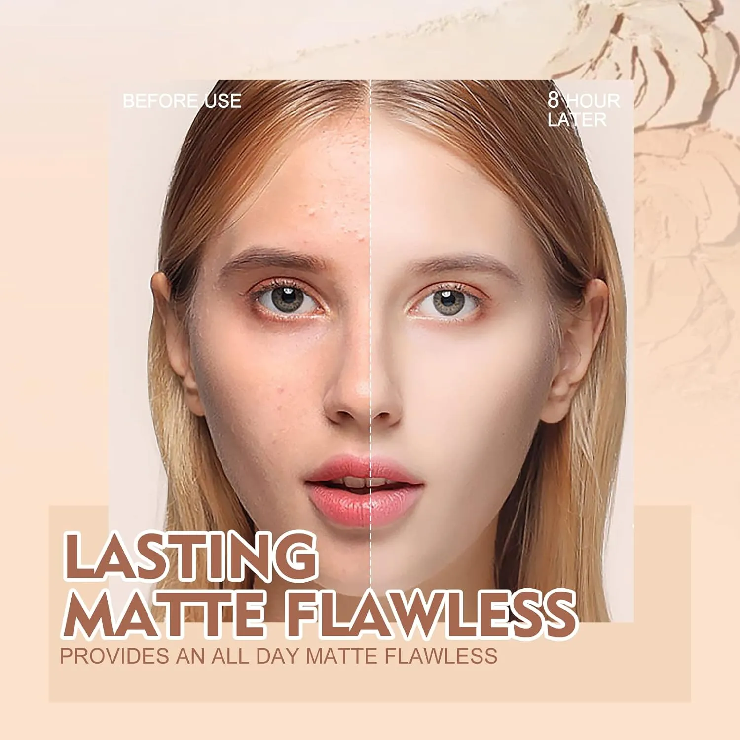 SACE LADY Face Powder Waterproof Sets Makeup, Controls Shine, Smooth Fine Lines for Flawless Lightweight Finish, Long Lasting Matte Compact Setting Powder Cosmetics Cruelty-free, 0.35oz (#02)