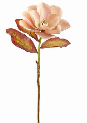 SALE - Fall Terracotta and Blush Fake Magnolia Flower