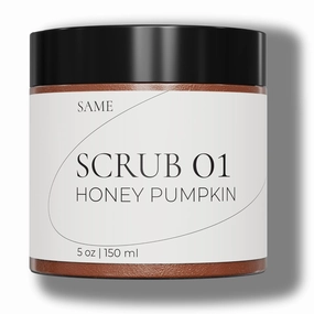 Same Skincare Face Scrub 01: Honey Pumpkin Face Exfoliator, Vitamin C, Green Tea & Chamomile, Pumpkin Seed Extract, Gently Exfoliate For Soft, Smooth, Radiant Glowing Skin, Organic, Cruelty Free, 5 oz