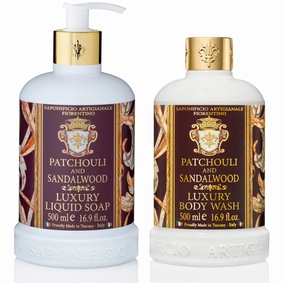 Saponificio Artigianale Fiorentino Patchouli & Sandalwood Body & Hand Wash Set