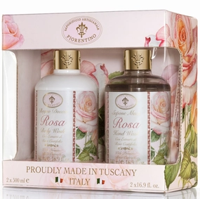 Saponificio Artigianale Fiorentino Rose Body & Hand Wash 2pcs