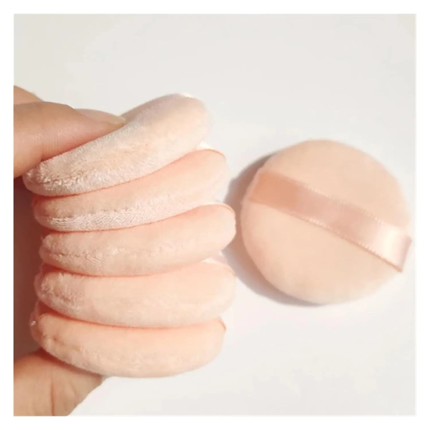 SBTRKT 6 PCS Makeup Puff Set Sponge Makeup For Women Cosmetics Make Up Instruments Powder Foundation Tools Blenders (Color : White 6 PCS)