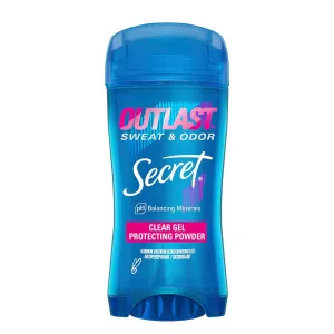 Secret Antiperspirant Deodorant for Women, Protecting Powder Scent, Clear Gel, Outlast Xtend, 2.6 Oz (Pack of 6)