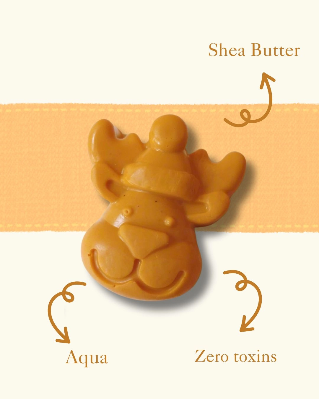 Shea Butter Reindeer Christmas Kids Soap 100 gm