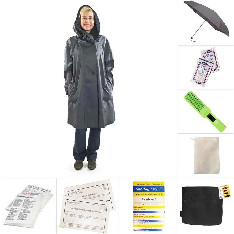 Short Donatella Fashion Travel Raincoat