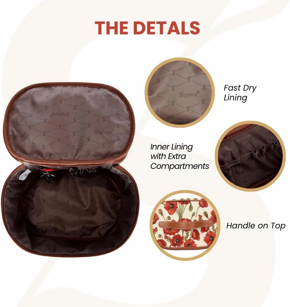 Signare Womens Vanity Bag/Toiletry Case/Make-Up Case, Available in 14 Designs