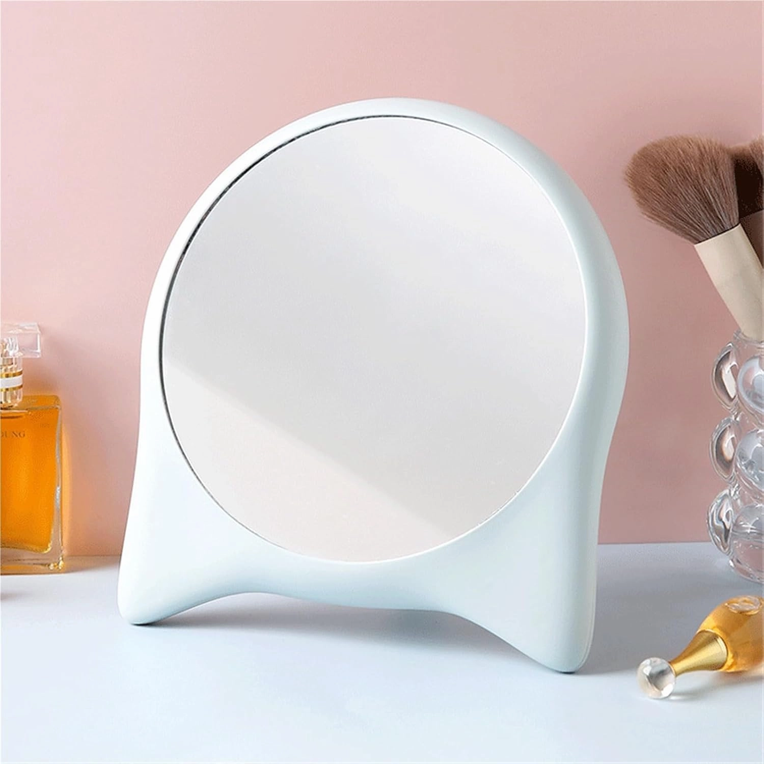 Simple Beauty Mirror Home Desktop Desktop Dressing Mirror Female Student Dormitory Foldable Wall-Mounted Makeup Mirror