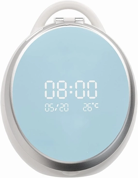 Smart Makeup Mirror Cosmetic Storage Box Portable Integrated Beauty Makeup Mirror LED Light Three-Level Dimming Inteluigent Clock Temperature Display 14-Inch Mirror (Color :) (Blue)