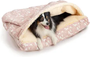 Snoozer Pet Products Luxury Rectangle Cozy Cave, Wag Collection, Small, Pedigree Blush
