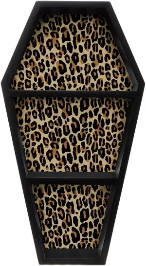 Sourpuss Striped Coffin Shelf (Leopard)