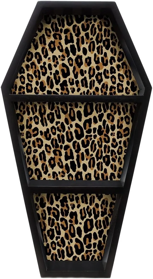 Sourpuss Striped Coffin Shelf (Leopard)