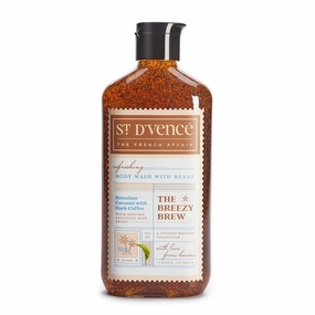 St. D’vence Breezy Brew Salicylic Acid Body Wash Shower Gel for Women & Men with Coffee & Coconut | Deep Cleansing, Paraben & SLS Free | Body Wash for Summer - 300 ml