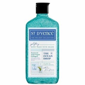 ST. D'VENCE Refreshing Ocean Drop Salicylic Acid Body Wash Shower Gel For Women & Men with Seaweed Extract & Vegan Collagen | Paraben & Sls Free | Body Wash For Summer - 300 ml