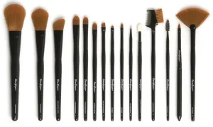 Stargazer 15 Piece Make-Up Brush Set for your complete cosmetic application needs in a handy roll case.