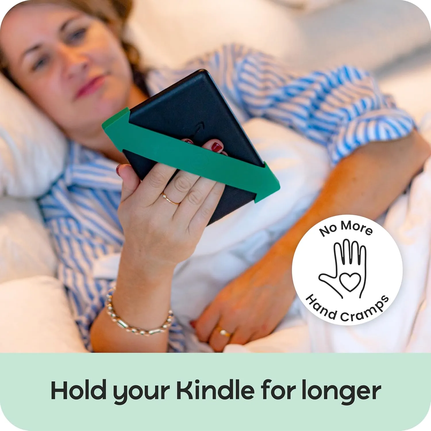 Strapsicle Hand Strap Accessory for Kindles & Kobos - Paperwhite 7-10 Gen   Most Kobo - 2 Straps - Lightweight Grip for Endless Reading Comfort - Medium - Blush