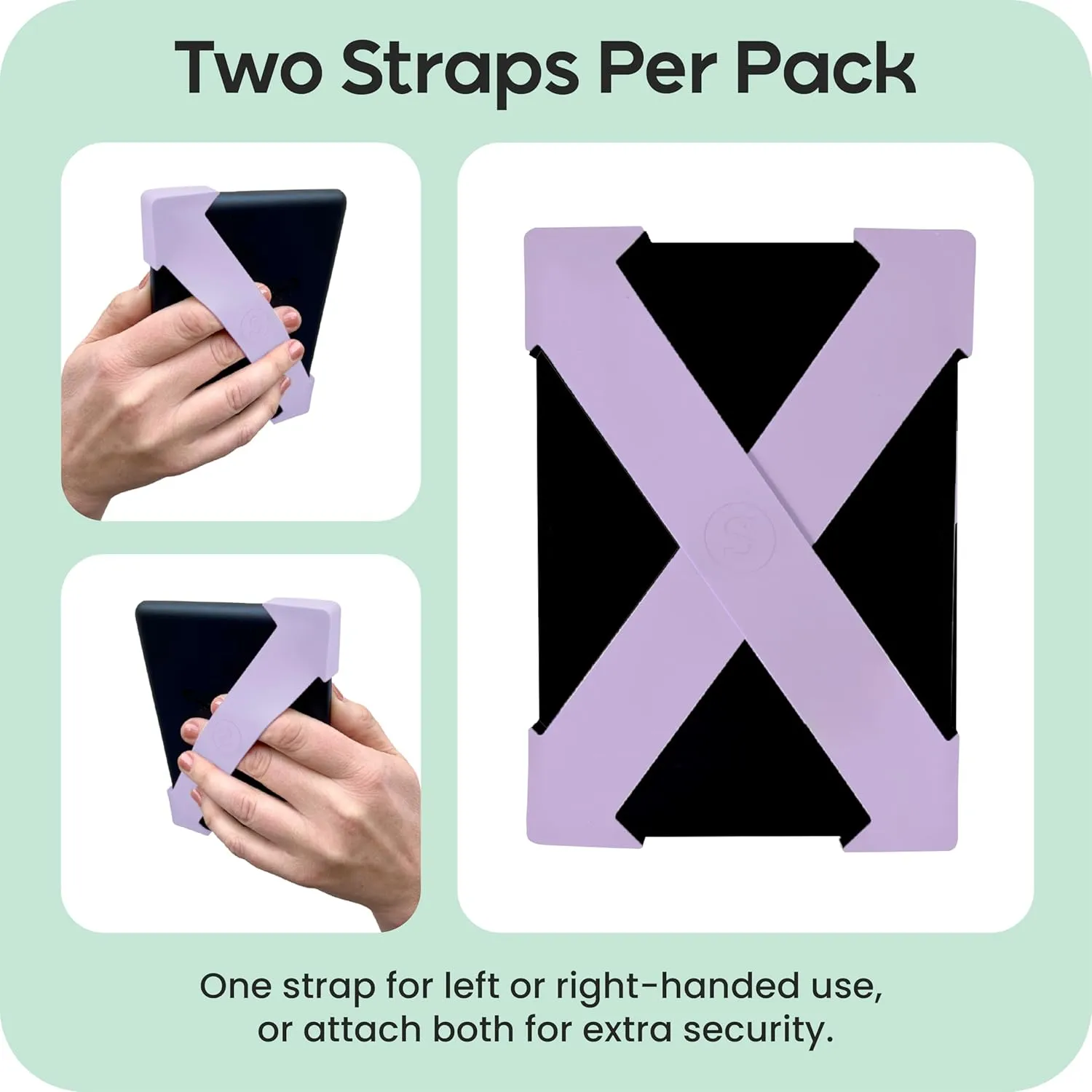Strapsicle Hand Strap Accessory for Kindles & Kobos - Paperwhite 7-10 Gen   Most Kobo - 2 Straps - Lightweight Grip for Endless Reading Comfort - Medium - Blush
