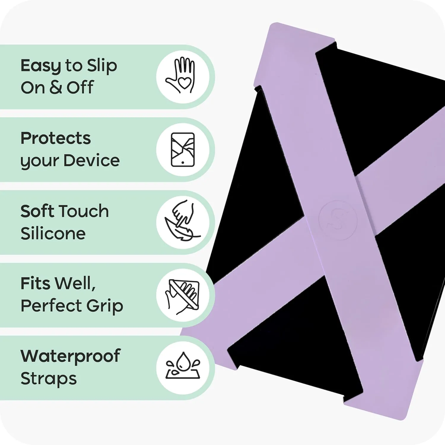 Strapsicle Hand Strap Accessory for Kindles & Kobos - Paperwhite 7-10 Gen   Most Kobo - 2 Straps - Lightweight Grip for Endless Reading Comfort - Medium - Blush