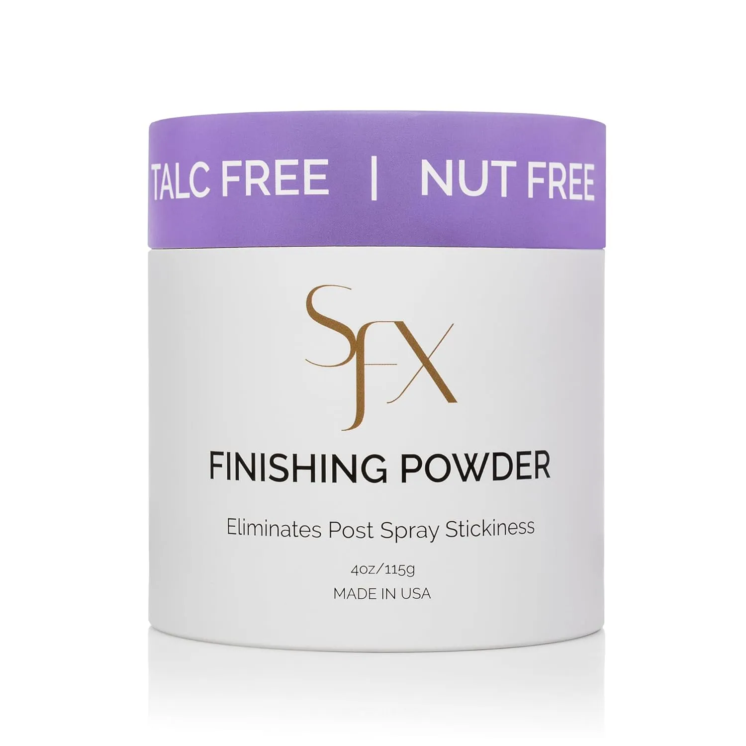 SunFX Post Spray Tan Translucent Finishing Powder | Talc Free | Sunless Tanning Setting Powder | Shimmer | (4.00 Ounce (Pack of 1), Lavender Haze)