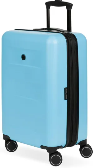SwissGear 8020 Eclipse Hardside Expandable Luggage with Spinner Wheels, Powder Blue, Carry-On 18-Inch