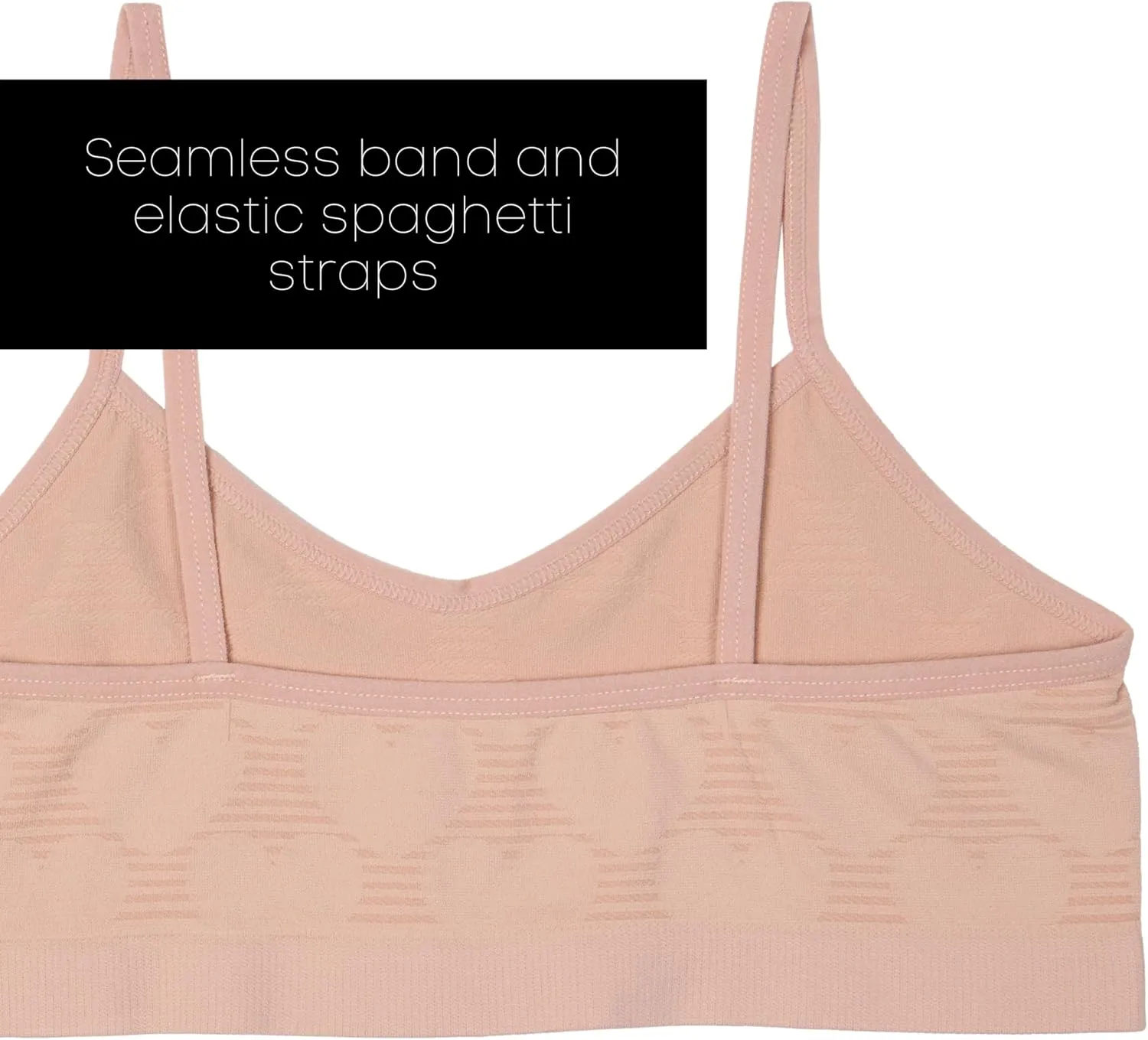 TAHARI Girls 4-Pack Seamless Bralette Set Training Bras Sports Bra Multipack for Teen and Girl