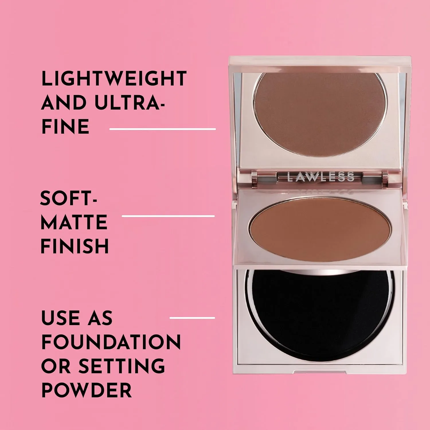 Talc-Free Skin-Smoothing Perfecting Powder - Deep - Premium Makeup, Skin Smoothing Powder with Natural Ingredients, Ultra-Fine Soft Focus Setting Powder, Talc Free - 0.34 oz