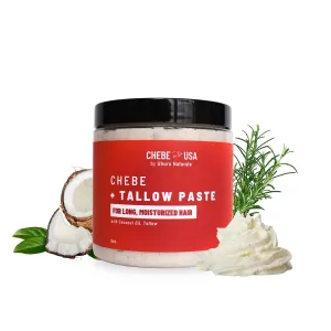 Tallow Hair Treatment (8 oz) Repair Dry Split Ends   Ultimate Nutrient Dense Hair Nutrition Soft Silky Hair   Heat Protectant Smooth frizz Treatment   Length Retention Uhuru Naturals by ChebeUSA