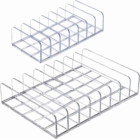 Tecbeauty 2pcs Makeup Palette Organizer Clear Cosmetic Eyeshadow Palettes Storage Tray - 15 Slots