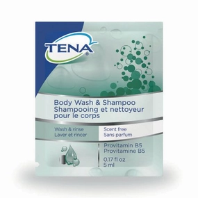 TENA - Shampoo and Body Wash 0.17 oz. Individual Packet Unscented - 64333