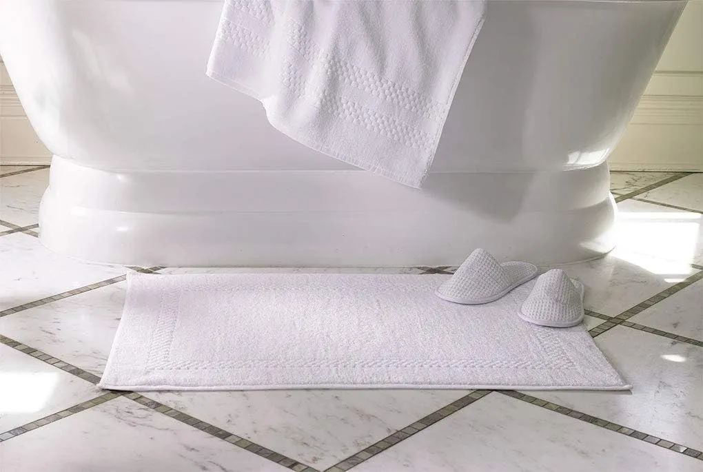 The Ritz-Carlton Bath Mat - Soft, 100% Cotton Bath Mat - White - 22" x 34"