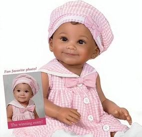 The Ashton-Drake Galleries 9th Annual Photo Contest Winner Nevaeh Vinyl Baby Doll (Pink)
