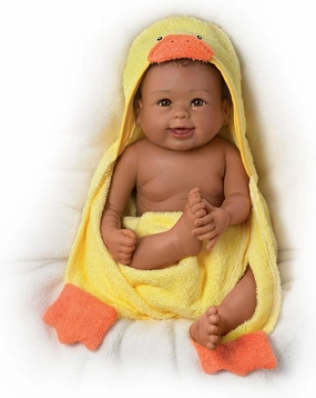 The Ashton-Drake Galleries Rub-A-Dub-Dub, Layla Baby Doll with Ducky Towel