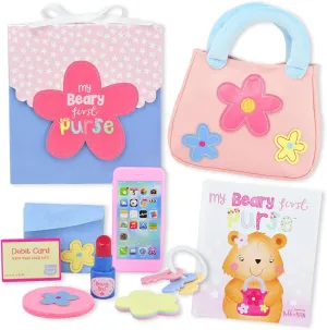 Tickle & Main My Beary First Purse, 9-Piece Gift Set Includes Toddler Purse, Storybook, and Accessories - for Toddlers Age 1-4 Years Old