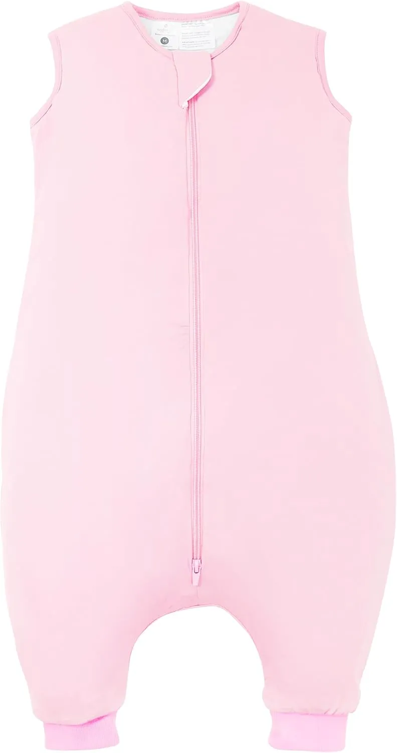 Toddler Sleep Sack with Feet, 1.0 TOG, Soft Baby Sleeping Bag with Legs, Baby Wearable Blankets for Walkers Boys Girls, 15-24 Months(Blush)