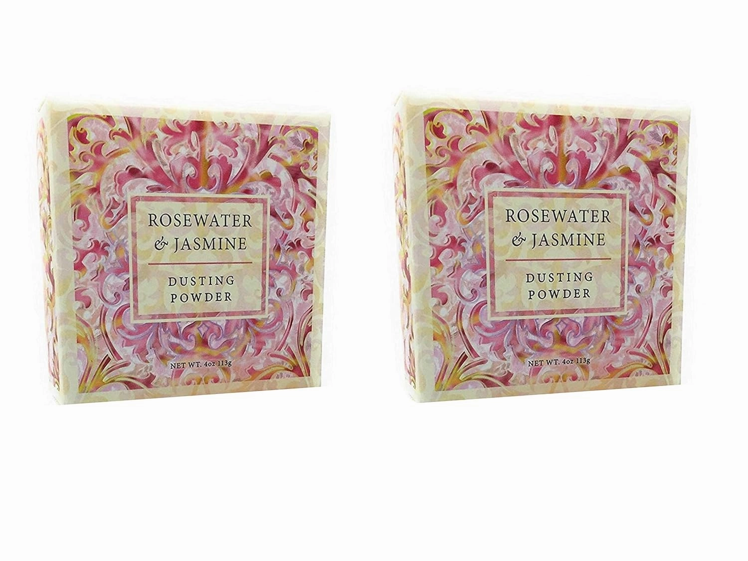 Trading Co. Dusting Powder, 4 Ounce, Rosewater & Jasmine - 2 PACK