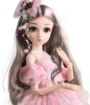 UCanaan BJD Dolls 1/4 SD Smart Doll 18 Inch 18 Ball Jointed Doll DIY Toys with Full Set Clothes Shoes Wig Makeup, Best Gitfs for Girls Christmas Birthday
