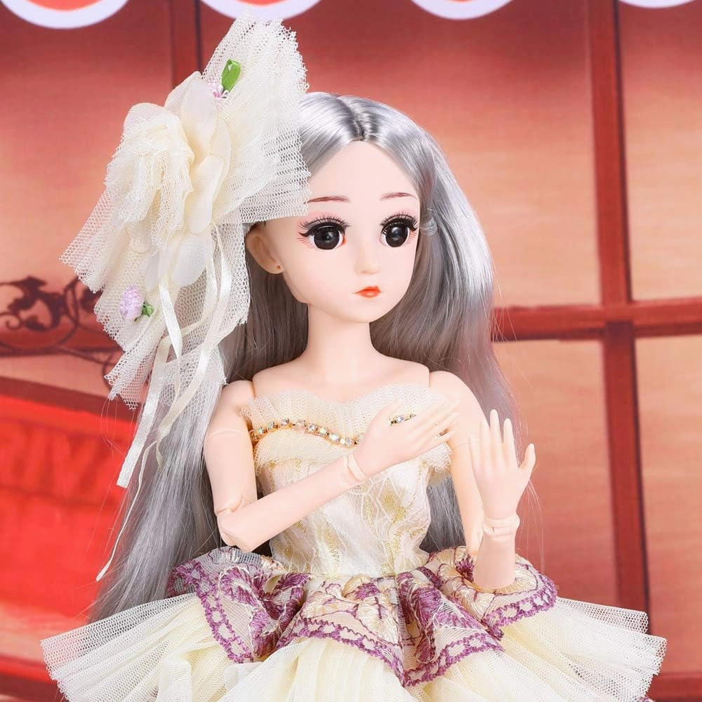 UCanaan BJD Dolls 1/4 SD Smart Doll 18 Inch 18 Ball Jointed Doll DIY Toys with Full Set Clothes Shoes Wig Makeup, Best Gitfs for Girls Christmas Birthday