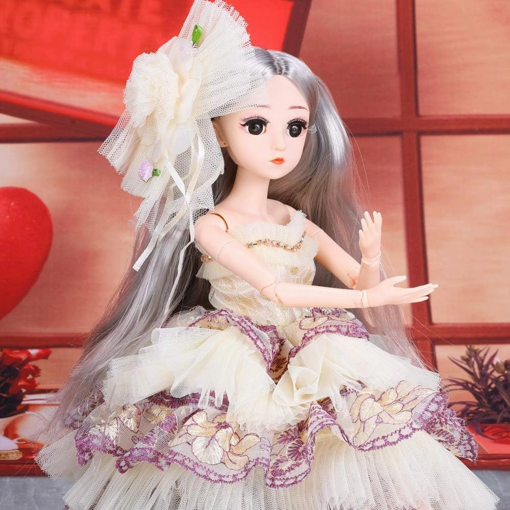 UCanaan BJD Dolls 1/4 SD Smart Doll 18 Inch 18 Ball Jointed Doll DIY Toys with Full Set Clothes Shoes Wig Makeup, Best Gitfs for Girls Christmas Birthday