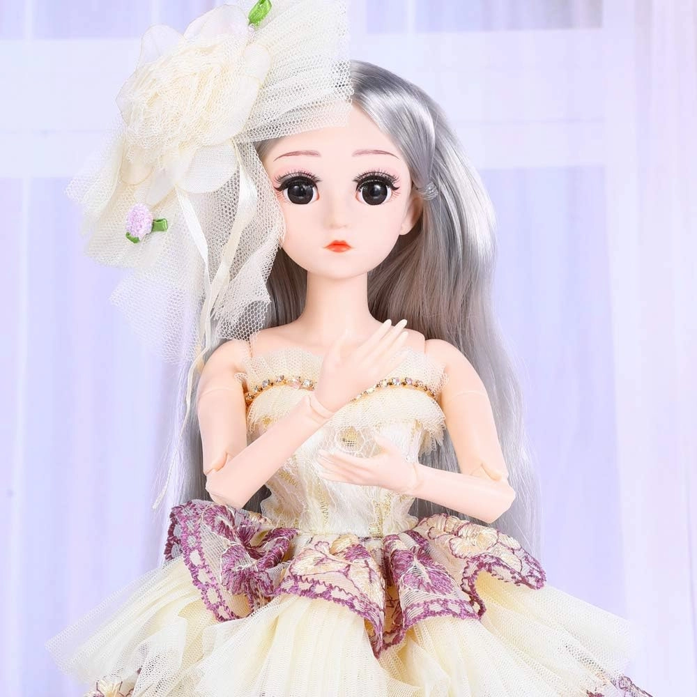 UCanaan BJD Dolls 1/4 SD Smart Doll 18 Inch 18 Ball Jointed Doll DIY Toys with Full Set Clothes Shoes Wig Makeup, Best Gitfs for Girls Christmas Birthday