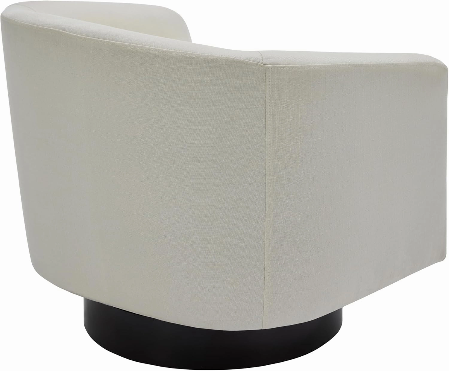 UIXE 360° Swivel Barrel Accent Chair Armchair, Modern Round Club Arm Chair Upholstered Living Room Single Sofa Seating Bedroom Side Reading Seat in Fabric for Home Office (Beige)