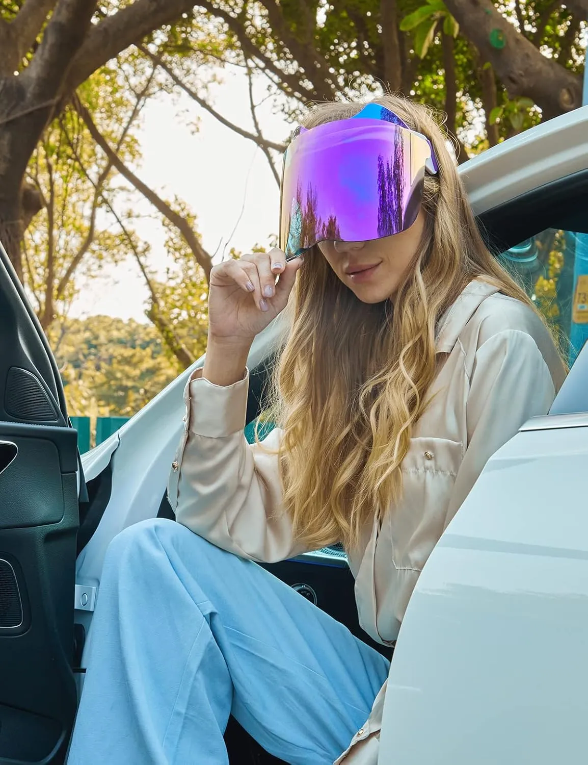 UV Protection Face Shield, Unisex Facial Sun Visor for Men Women Outdoors Sports Driving, UPF 70 ,100% UV400