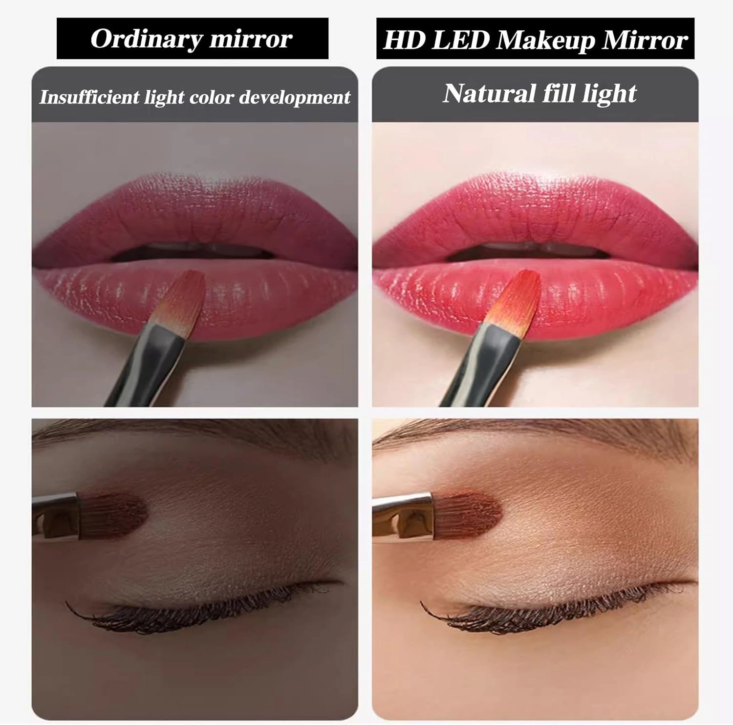 Vanity Mirror With Lights, Hollywood Makeup Mirror With Light, 23.6in Lighted Desktop Makeup Mirror With 14 Dimmable LED Bulbs, Cosmetic Makeup Mirror With Stand, Smart Touch Control(Glod,Diameter 50c